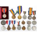 Various WWI medals comprising: 1914-15 star and Victory (108499 Dvr J Gibson A.S.C.) GVF; 1914-15