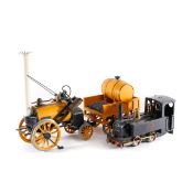 A quantity of various makes. Including; Hornby 3.5 inch gauge Rocket and tender. Mamod 0-4-0T live