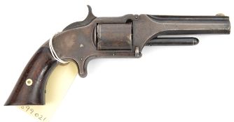 A 5 shot .32” rimfire Smith & Wesson Model 1½ First Issue single action revolver, c 1865-68, 8”