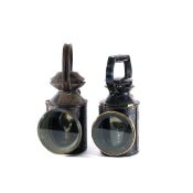 2 Railway Hand Lamps. Both 3-aspect. A British Railways, Eastern Region (BRE) example and a later