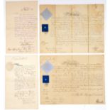 2 military commissions to William Harris Gentleman: (a) Ensign of Infantry, 1st Feb 1868, signed “