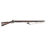 A good 10 bore 1839 pattern percussion musket, 55” overall, blackened barrel 39” with ordnance