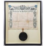 A Vic Royal Warrant, 1872, appointing Robert William Keate to be “Governor and Commander in Chief of