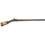 A mid 19th century Belgian made 16 bore flintlock trade gun, 64½” overall, thick octagonal barrel