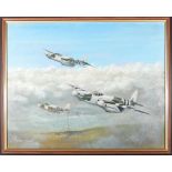 An oil painting on canvas entitled ‘Overlord’ by Charles Manetta (member of the Guild of Aviation