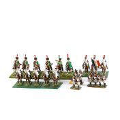 A quantity of 25mm scale white metal Napoleonic French soldiers. A collection of accurate and well