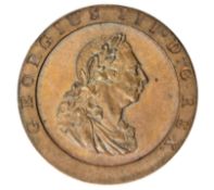 George III AE “Cartwheel” Penny, 1797, NEF with traces of lustre. Plate 2