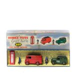 Dinky Toys Gift Set 299 Post Office Services. Comprising Morris J van in red with black roof