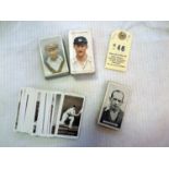 4 sets of cigarette cards: Wills Cricketers (1908), Ogdens Prominent Cricketers of 1938, Morris