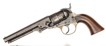 An American 5 shot.36” Cooper double action Navy percussion revolver, number 5613, 11” overall,