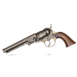 An American 5 shot.36” Cooper double action Navy percussion revolver, number 5613, 11” overall,