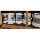 6 RAF Association commemorative tankards, featuring WWII aircraft: Dambuster, Mosquito, Spitfire,