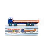 Dinky Supertoys Foden Flat Truck with tailboard (903). Cab and chassis in violet blue with mid