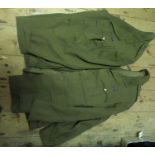 An officer’s khaki SD tunic of The R Artillery, KC staybrite buttons (other insignia removed); 2