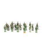 Britains Royal Company of Archers from set 2079. c.1953-1962. 18 figures - Officer and 17 Archers, 6