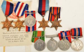 Three: 1939-45 star, F&G star, War medal, GEF in original card box (with condolence slip for