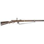 A scarce 15.4mm Prussian Dreyse Model 1841 bolt action needle fire rifle, 56” overall, barrel 35”