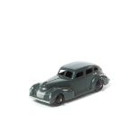 Dinky Toys Chrysler Royal Sedan (39e). An example in dark grey, with dark brown crinkle effect