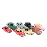 10 French Dinky Toys for restoration. 3x Ford Vedette, Chrysler New Yorker, Mercedes 190SL, Simca