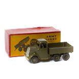 A Britains 6-wheel Army Lorry with driver (1335). With opening drivers door, tipping rear body