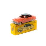 French Dinky Toys Buick Roadmaster (24V). Example in salmon pink with black roof, plated ridged