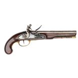 A 16 bore “Plymouth Dock” flintlock holster pistol, probably c 1840, assembled at the time from