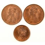 Victoria: AE halfpennies (2): 1889 EF with much original colour; 1891 EF with much original