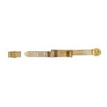 A high quality Turkish silver gilt thread waist belt and clasp, 32½”, the ornate heavy gilt clasp