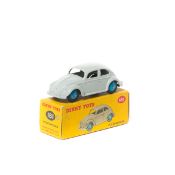 Dinky Toys Volkswagen (181). Example in light grey with mid blue wheels and black rubber tyres.