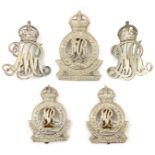 4 Surrey Yeomanry WM badges: NCO’s arm badge, large cap and small cap (2), VGC, and an arm badge (