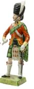 A “Kingsman Collection” painted porcelain figure “72nd Highlanders” officer, in full dress, with
