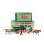 2 Britains Home Farm Series. A Farm Waggon (5F). An example in dark green with red wheels and