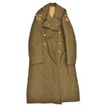 A scarce WWII OR’s khaki “Great coat 1939 pattern” of the 27th Bn Hampshire Home Guard,