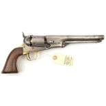 A 6 shot .36” Colt Model 1861 round barrelled Navy percussion revolver, number 21364 (1864) on all