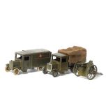 2 Britains Military Vehicles. RAMC Ambulance (1512). With opening driver and passenger doors and