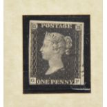 A Westminster Collection Ltd “Penny Black” stamp, in black leatherette folder, with signed