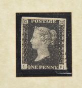 A Westminster Collection Ltd “Penny Black” stamp, in black leatherette folder, with signed