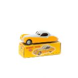 Dinky Toys Jaguar XK120 Coupe (157). In light grey and deep yellow with light grey wheels with