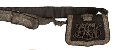 A Georgian officer’s full dress shoulder belt and pouch of the London Light Horse Volunteers,