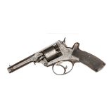 A 5 shot 120 bore Tranter’s Patent double action percussion revolver by Rigby, 8” overall, barrel