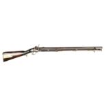 A scarce .62” officer’s privately purchased Baker flintlock rifle, 46”, browned twist barrel 30”,