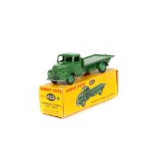 Dinky Fordson Thames Flat Truck (422). An example in green with mid green wheels, fitted with