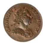 George III AE halfpenny 1770, small die flaw to obverse. EF with traces of lustre. Plate 2