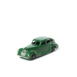 Dinky Toys Chrysler Royal Sedan (39e). An example in dark green with dark brown crinkle effect