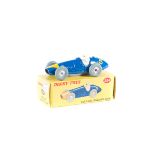 Dinky Toys Ferrari single seat Racing Car (234). A rare very late example in dark blue with yellow