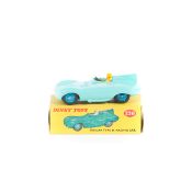 Dinky Toys Jaguar Type D. Racing Car (238). A rare late example in turquoise with mid blue plastic