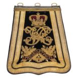 A Victorian officer’s full dress embroidered sabretache of the Middlesex Yeomanry, of black
