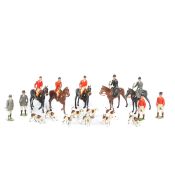 Britains Hunting Series - The Meet from Set 234. c.1924 on, comprising - 5 mounted - 3 men in