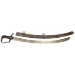 A 1796 pattern light cavalry trooper’s sword, curved, shallow fullered blade 33”, marked “Josh H.