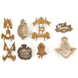 7 pre 1947 pattern Indian cavalry cast badges: Vic Corps of Guides, Sam Browne’s Cav, 13th L, 15th